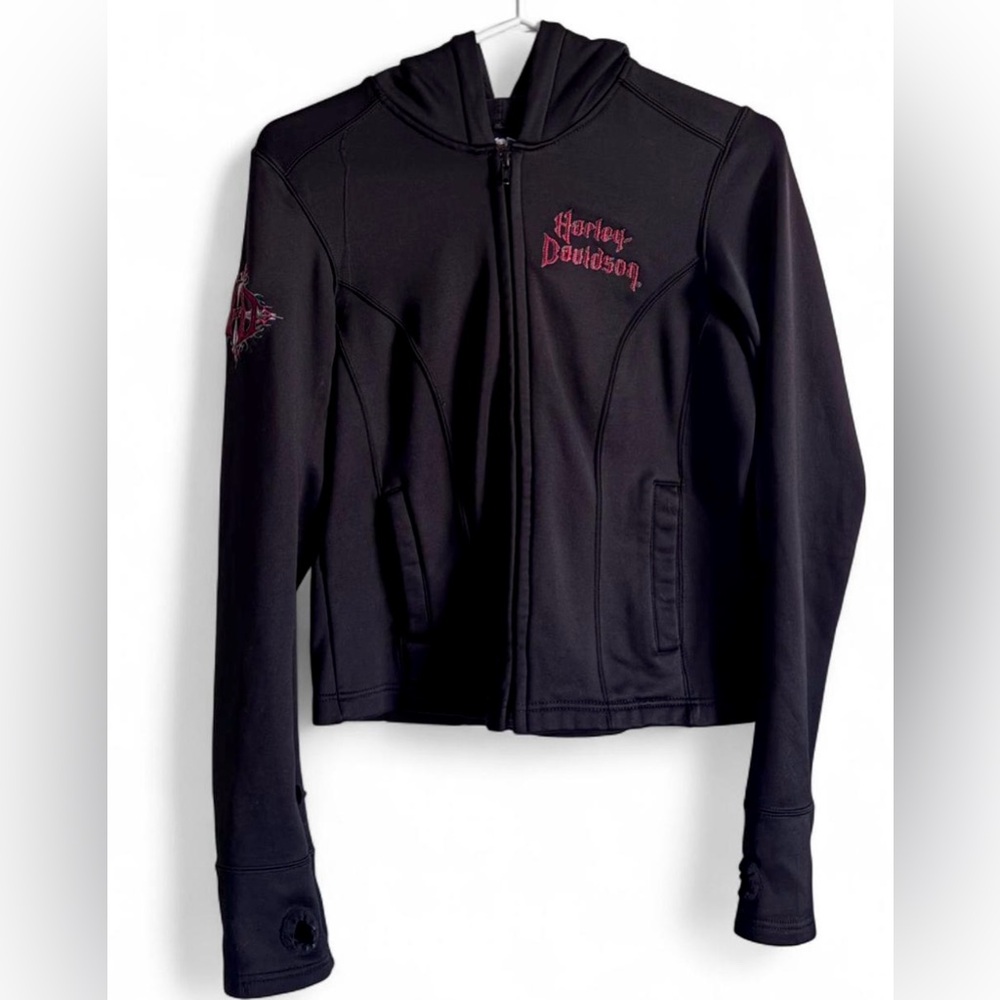 Harley-Davidson Black and Red Logo Jacket